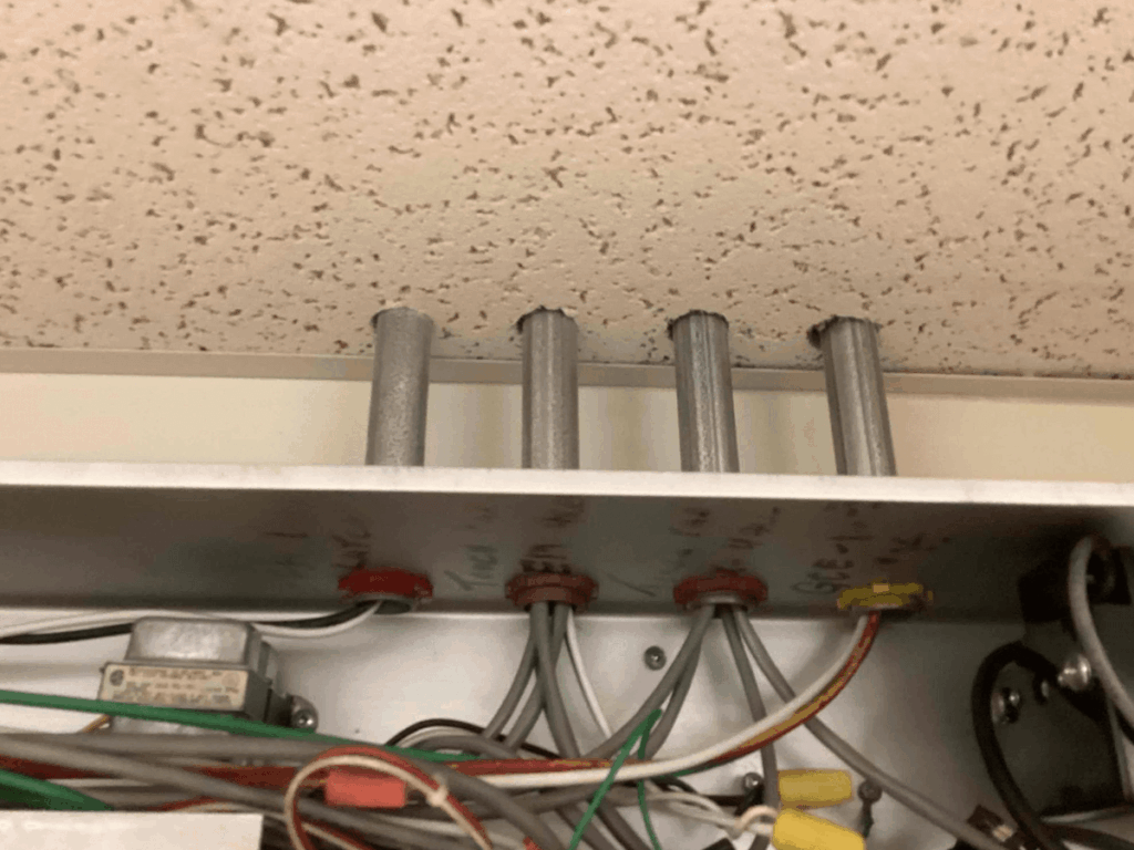 Existing wiring and conduit to be re-used