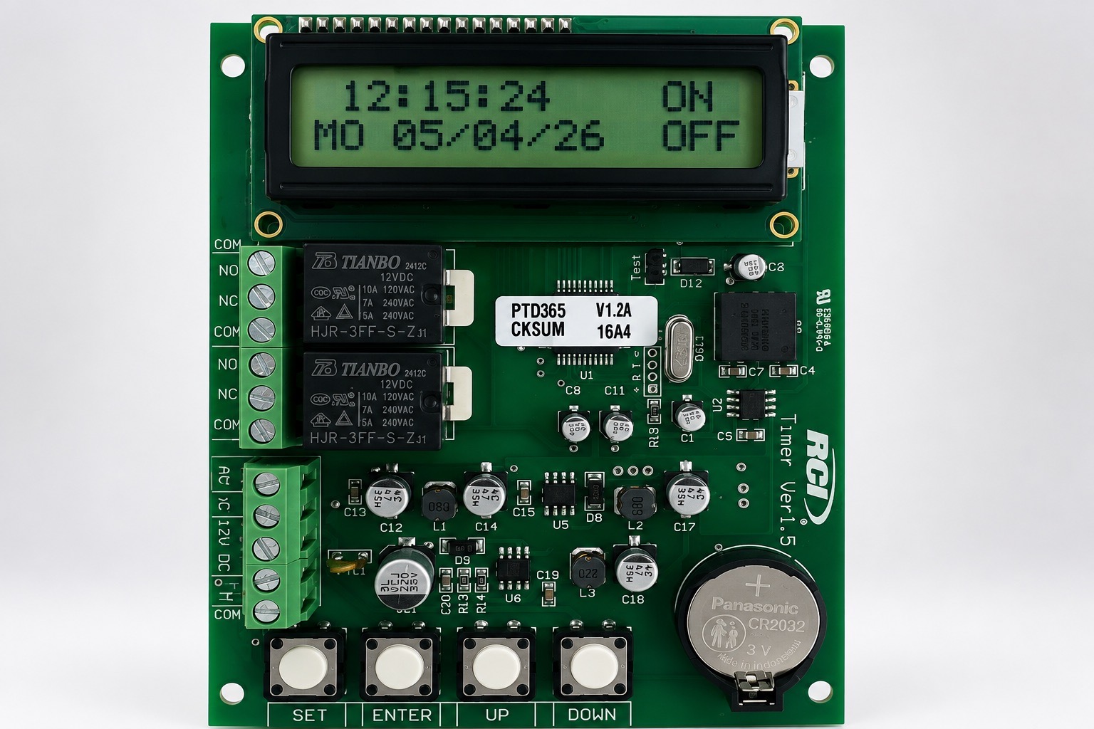 RCI TD365 timer used for automatic door schedule affected by Alberta time change